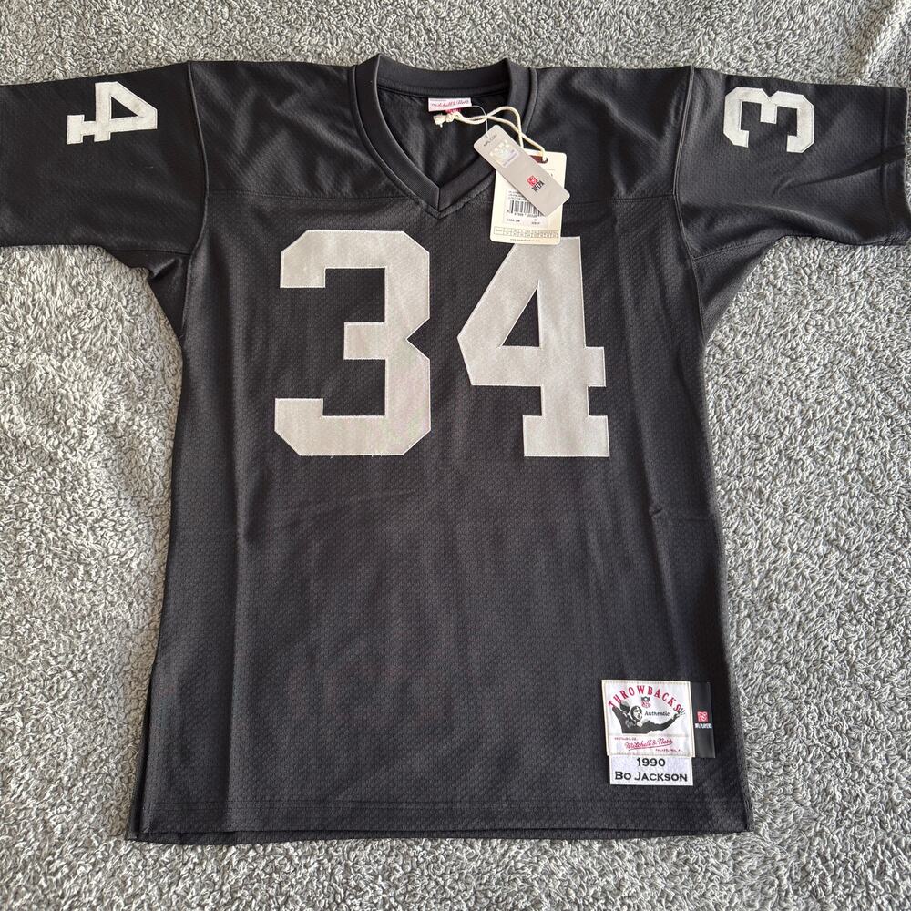 100% Authentic Mitchell & Ness Bo Jackson NFL Los Angeles Raiders 1990 Jersey 40